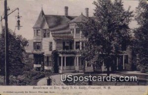 Residence of Rev Mary BG Eddy in Concord, New Hampshire