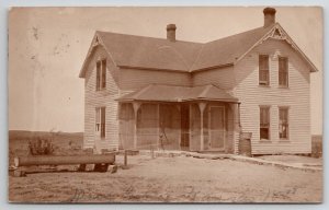 RPPC Shippensburg PA Grove Family Center Kansas House 1908 Photo Postcard U24