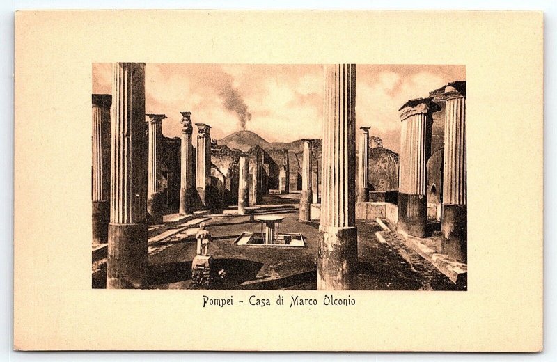 c1915 POMPEI ITALY CASA DI MARCO OLCNIO EARLY POSTCARD P1877