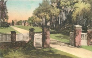 Postcard Charleston South Carolina Entrance Gate Middleton Albertype 23-2327