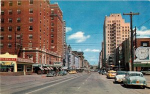 Postcard 1950s Nebraska Lincoln autos automobiles Colorpicture NE24-1979