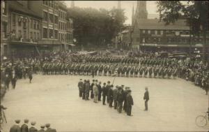 Keene NH Parade Soldiers c1910 Real Photo Postcard