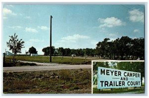 Ogallala Nebraska NE Postcard Meyer Camper And Trailer Court 1970 Vintage
