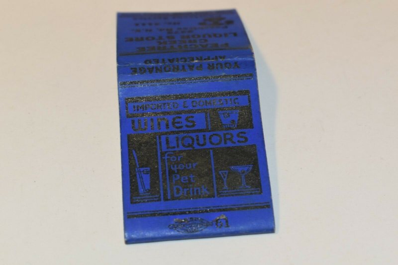 Peachtree Creek Liquor Store Pinup 20 Strike Matchbook Cover