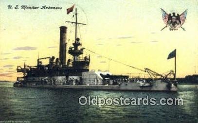 US Monitor Arkansas Military Battleship 1909 postal used 1909