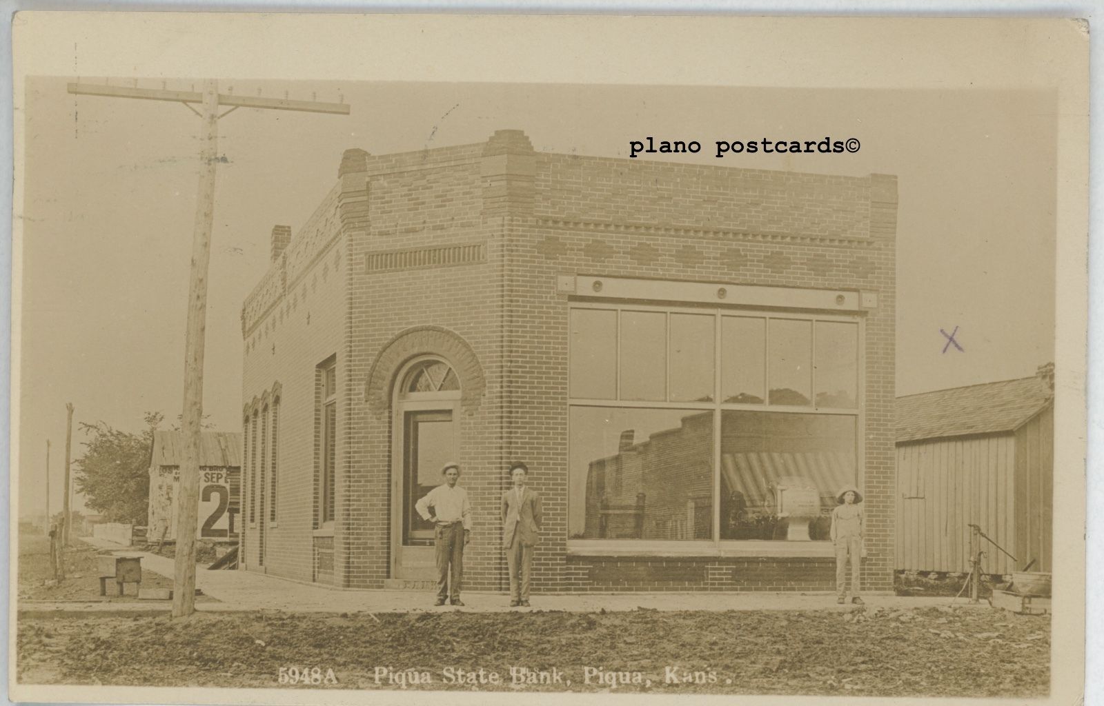 Piqua, Kansas "Piqua State Bank" Real Photo Postcard Other / Unsorted