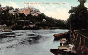 CORK IRELAND UK RIVER LEE & ST VINCENT'S CHURCH POSTCARD