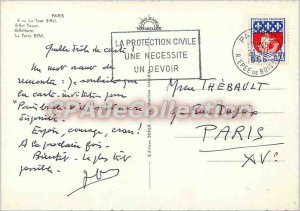 Modern Postcard Paris Eiffel Tower