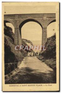 Old Postcard Berneval and Saint Martin Beach Bridge