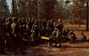 Fort Jackson South Carolina SC Soldiers in Field Training Chrome Postcard
