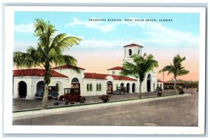 c1920 Exterior View Seaboard Station West Palm Beach Florida FL Vintage Postcard