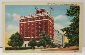 Warwick Hotel Newport News Va Postcard B5