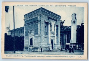 Paris France Postcard National Pavilion of Italy International Exhibition 1925