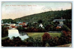 1909 View Of Baltic And Convent Baltic Connecticut CT Posted Vintage Postcard