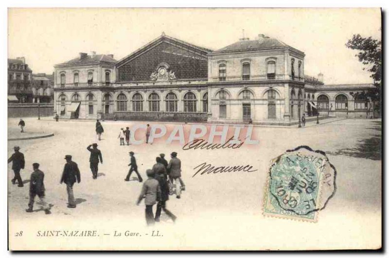 Old Postcard Saint Nazaire Train