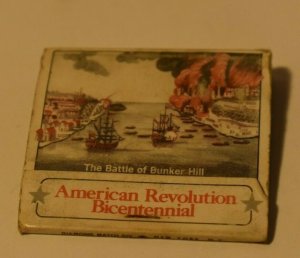 The Battle of Bunker Hill American Revolution Bicentennial Matchbook