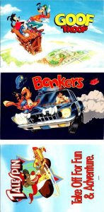 3~4¼X6½ Postcards 90's TV Shows GOOF TROOP~BONKERS~TALE SPIN Animation/Cartoons