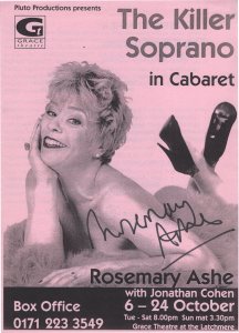 Rosemary Ashe The Killer Soprano Hand Signed Theatre Programme