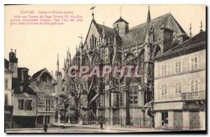Old Postcard Troyes Church St Urbain