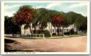 Vtg Cocoa Florida FL Hotel Rockledge 1920s View Old Postcard
