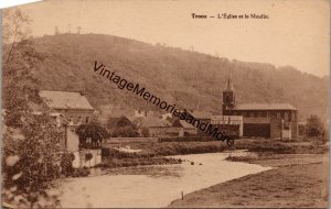The Church and the Mill Trooz Belgium Postcard PC214
