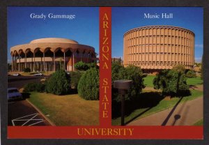 AZ  Arizona State University Tempe Music Hall Grady Gammage Bldgs Postcard