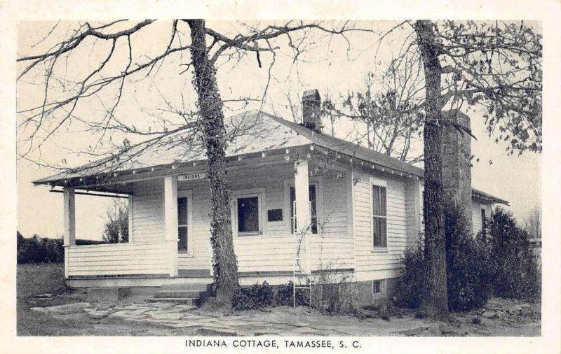 Tamassee South Carolina Indiana Cottage, B/W Photo Print Vintage Postcard U10867