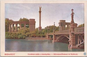 Hungary Budapest Milleniuml Elekmü Millennium Monument Vintage Postcard 09.21