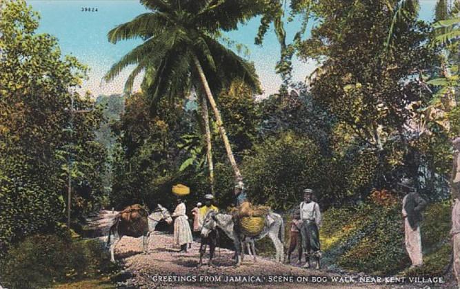 Jamaica Greetings Scene On Bog Walk Near Kent Village 1931