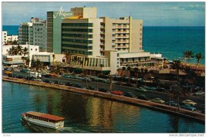 Airview of beautiful Lake Pancoast,Miami Beach,Florida,PU-1954