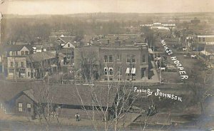 Hooper NE Railroad Station Train Depot Real Photo Postcard