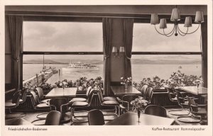 Friedrichshafen Bodensee Restaurant View Of Boats Real Photo German Postcard