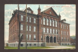 SUNBURY PENNSYLVANIA PA. HIGH SCHOOL BUILDING VINTAGE POSTCARD 1909