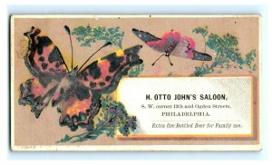 Lot Of 3 1870's H. Otto John's Saloon Extra Fine Bottled Beer Butterflies P169