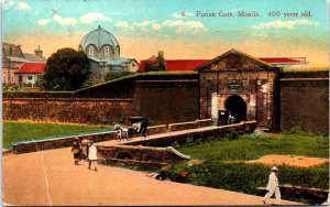 The Philippines Parian Gate Manila 400 Years Old Vintage Postcard C009