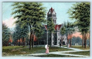 PORT CLINTON, Ohio OH ~ COURT HOUSE Ottawa County ca 1910s  Postcard