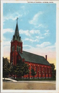 Catholic Church Athens Ohio Vintage Postcard C056