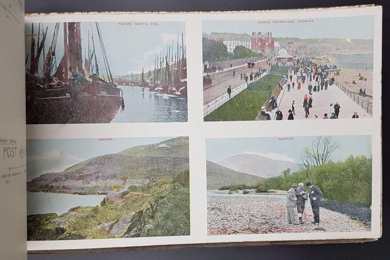 Vintage Renshaw Postcard Album of 40 Views of Manxland, Isle of Man, Complete 