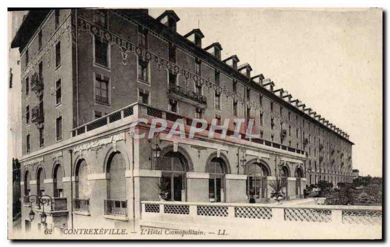 Old Postcard Contrexeville L & # 39Hotel Cosmopotitain