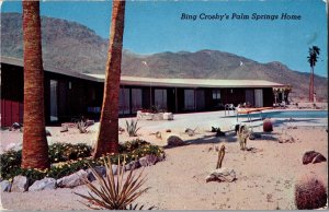 Bing Crosby's Palm Springs CA, Swimming Pool c1950s Vintage Postcard I51