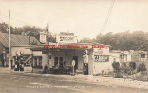 NY, Dekalb Junction, New York, RPPC, Oren H Finley Socony Gas Station