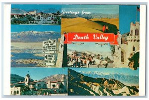 Death Valley California CA Postcard Furnace Creek Inn Sand Dunes Scotty c1961