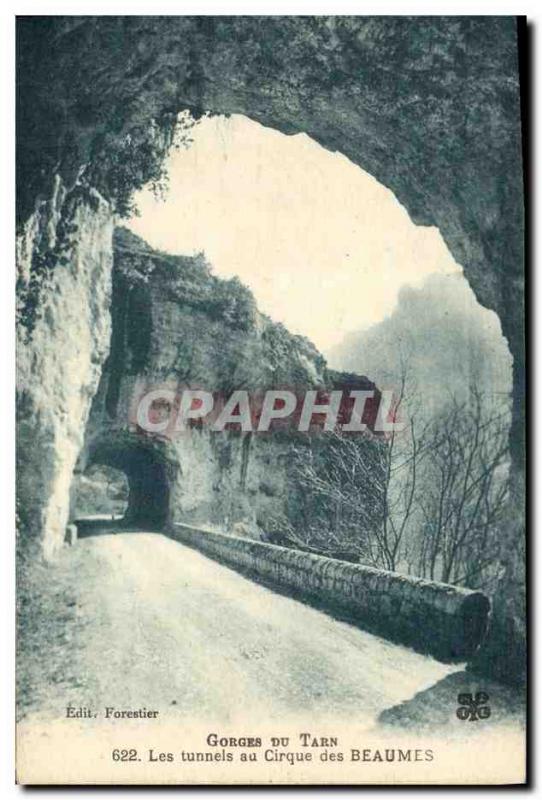 Old Postcard Army Tarn Gorges The tunnels Cirque des Beaumes