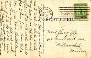 NH - Hampton Beach. Casino at Night    (crease)