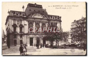 Old Postcard Marseille Caisse d'Epargne Estrangin Place