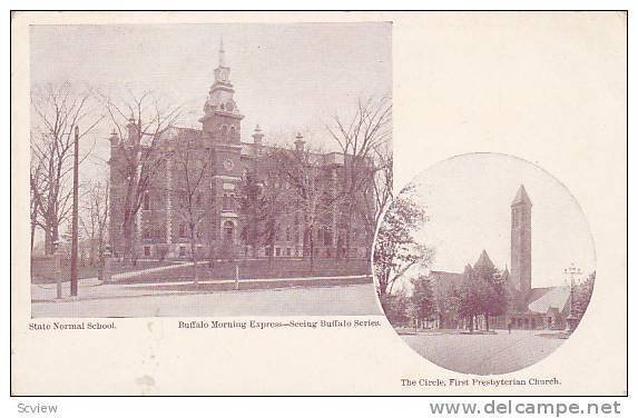 State Normal School, The Circle, First Presbyterian Church, Buffalo Morning E...