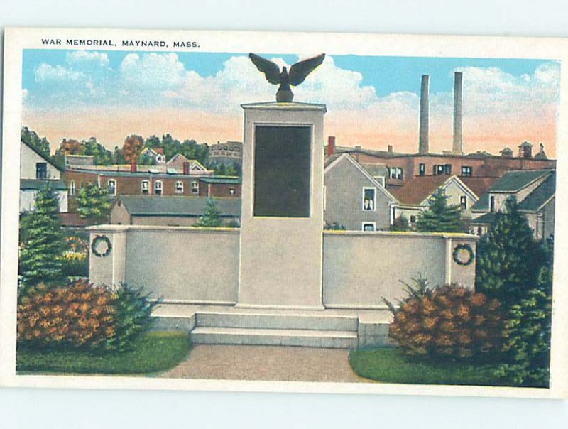 W-border MONUMENT SCENE Maynard Massachusetts MA AE7744