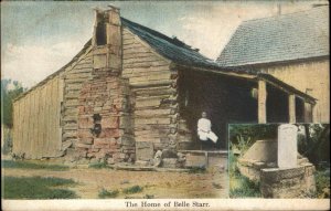 Cowgirl Outlaw Belle Star Home c1910 Postcard - Myra Maybelle Shirley