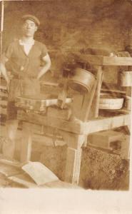 B52/ Occupational Real Photo RPPC Postcard Workers Factory Interior Sifting 19