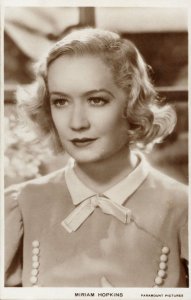 Miriam Hopkins Paramount Pictures Film Star Real Photo Postcard